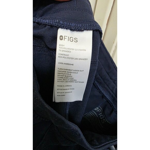 Figs Navy Blue Scrub Pants With Drawstring & Pockets Women Size XS/P - Picture 6 of 7